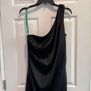 One shoulder dress sequence side strips